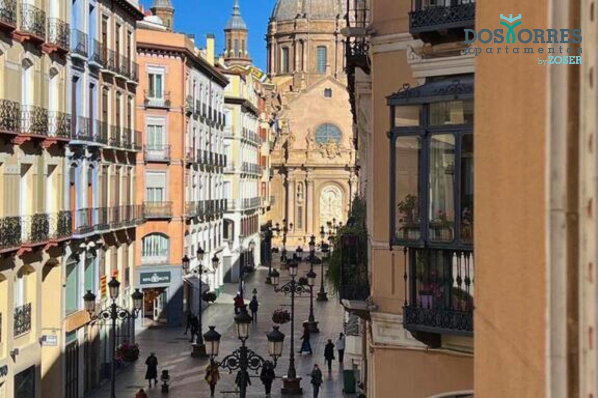 Dos Torres Pilar Suites- Balcones Con Vistas A La Ciudad サラゴサ エクステリア 写真