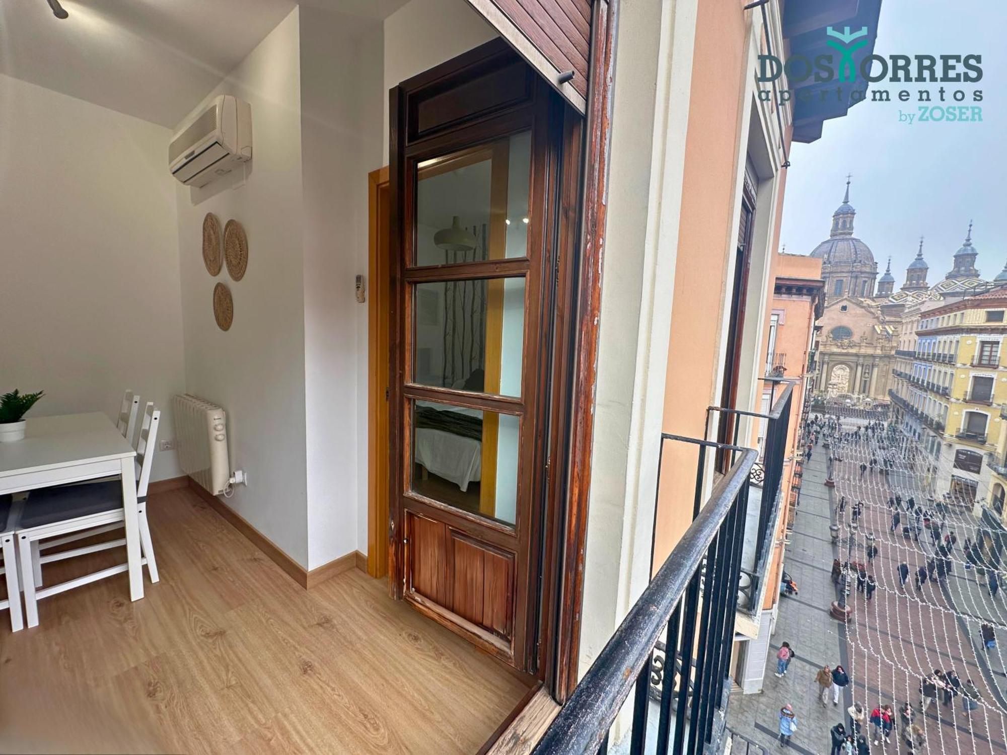 Dos Torres Pilar Suites- Balcones Con Vistas A La Ciudad サラゴサ エクステリア 写真